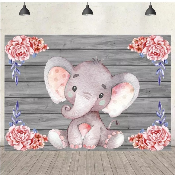 Little pink elephant backdrop! - Picture 2 of 5